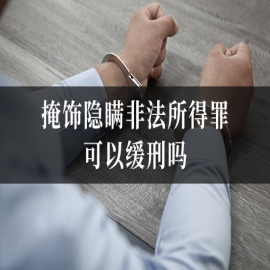 掩饰隐瞒非法所得罪可以缓刑吗