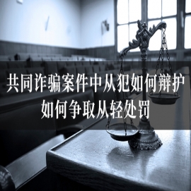 共同诈骗案件中从犯如何辩护？如何争取从轻处罚？