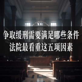 争取缓刑需要满足哪些条件？法院最看重这五项因素