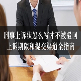 刑事上诉状怎么写才不被驳回？上诉期限和提交渠道全指南