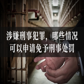 涉嫌刑事犯罪，哪些情况可以申请免予刑事处罚？