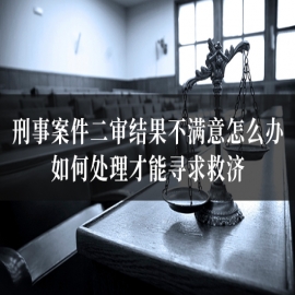 刑事案件二审结果不满意怎么办？如何处理才能寻求救济？