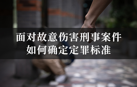 面对故意伤害刑事案件，如何确定定罪标准