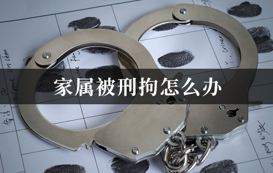 家属被刑拘怎么办
