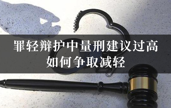 罪轻辩护中量刑建议过高如何争取减轻