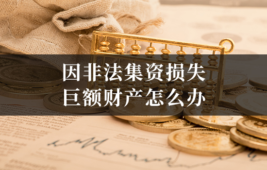 因非法集资损失巨额财产怎么办