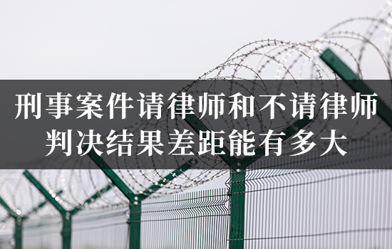 刑事案件请律师和不请律师，判决结果差距能有多大？